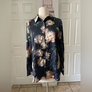 Elie Tahari Multicolor Floral Shirt